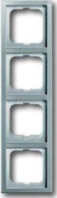 Busch-Jaeger 4-fach Rahmen pur in Edelstahl silber 1724-866K - Bild 1