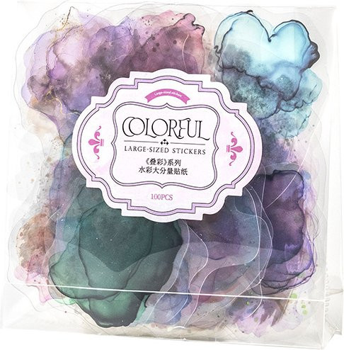 CBTstationery Aquarell-Waschaufkleber Collagenbasis in Multicolour, 100 Blatt pro Packung - Bild 1