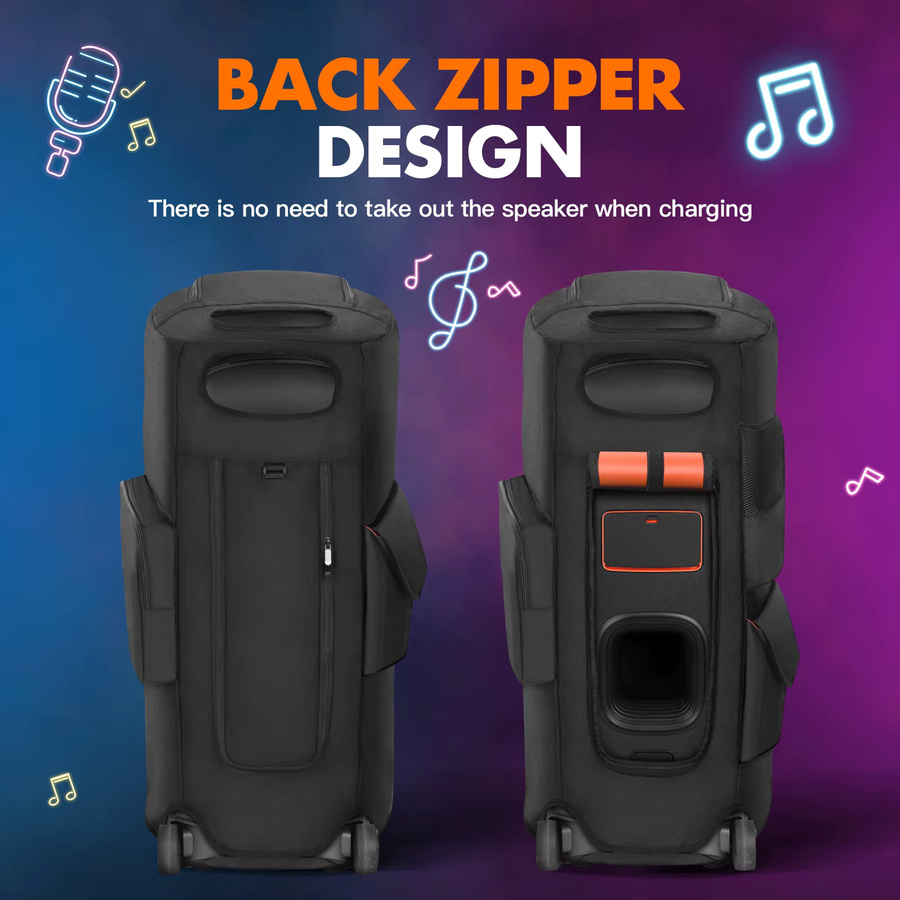 Wasserdichte Staubschutzhülle und Mikrofon-Tasche für JBL PartyBox 720 in Schwarz - Bild 5
