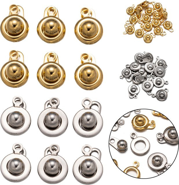 Druckknopf Verschluss Stecker Verschluss, Edelstahl, Unisex - Bild 1