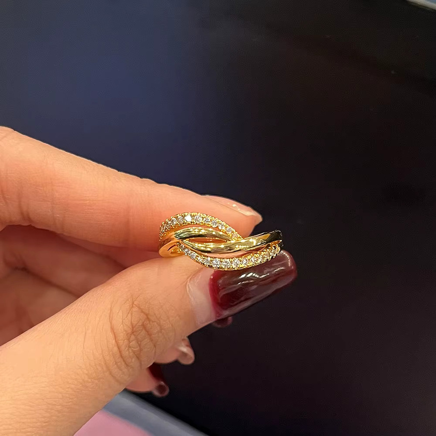 Huitan Ring, Gold, Zirkonia, Damen - Bild 3