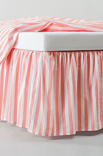 KAYOOM Tagesdecke mit Volants aus Baumwolle, gestreift, Pink - Bild 1