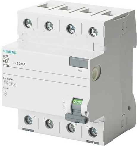 Siemens 5SV4346-0MB Fehlerstrom-Schutzschalter RCD AC in Weiß - Bild 1