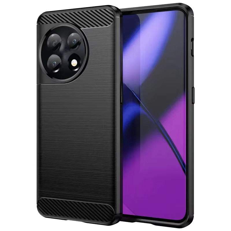 Stoßfeste TPU Schutzhülle mit Carbon-Faser-Optik für OnePlus 13, 12, 11, 12R, 10 Pro, 10T, 9 in Schwarz und Blau - Bild 6