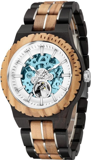 I COMPANY Armbanduhr Holz, Automatik, Blau, Herren - Bild 1