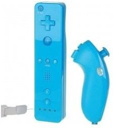 PEGA Kabelloser Gamecontroller Wiimote und Nunchuck Set in Blau mit Bluetooth für Nintendo Switch und Wii - Bild 1