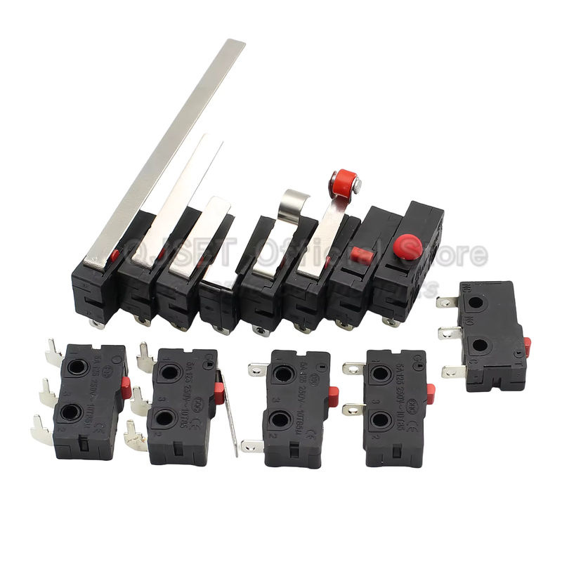 5 Stück KW12 Reise-Endschalter Mikroschalter Set mit Griff, 5A 125V/250V, KW11-3Z-2, KW12-N 2Pin/3Pin, KW12-A 1NO/1NC - Bild 6