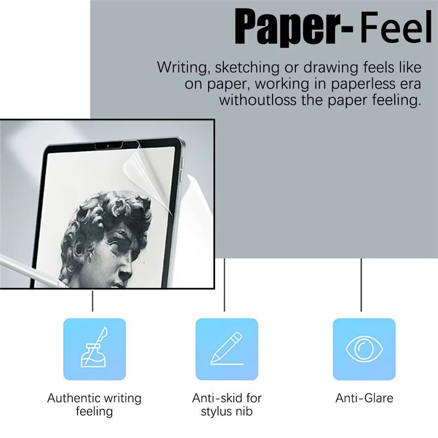 2 Stück Papierähnliche Displayschutzfolie für Samsung Galaxy Tab S8 S9 Plus Ultra S10 S6 Lite S7 FE A8 A9 A7 in Transparent - Bild 4