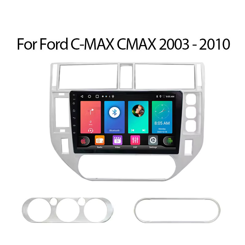 FengShiDa Android Auto Radio mit GPS und CarPlay für Ford Kuga MK1 2008-2012 und Ford C-MAX 2003-2010 in Schwarz - Bild 5