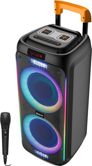 Denver TSP-456 Bluetooth Karaoke-Anlage mit Trolley-Funktion und Mikrofon, schwarz, B/H/T: 29 x 64 x 30 cm - Bild 4