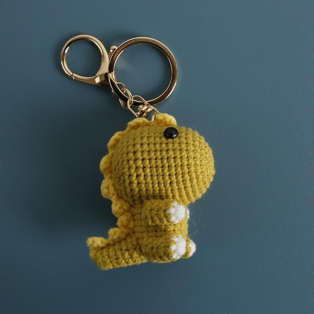 Linyi toy Schlüsselanhänger, Dinosaurier, grün, handgemacht, Unisex - Bild 1