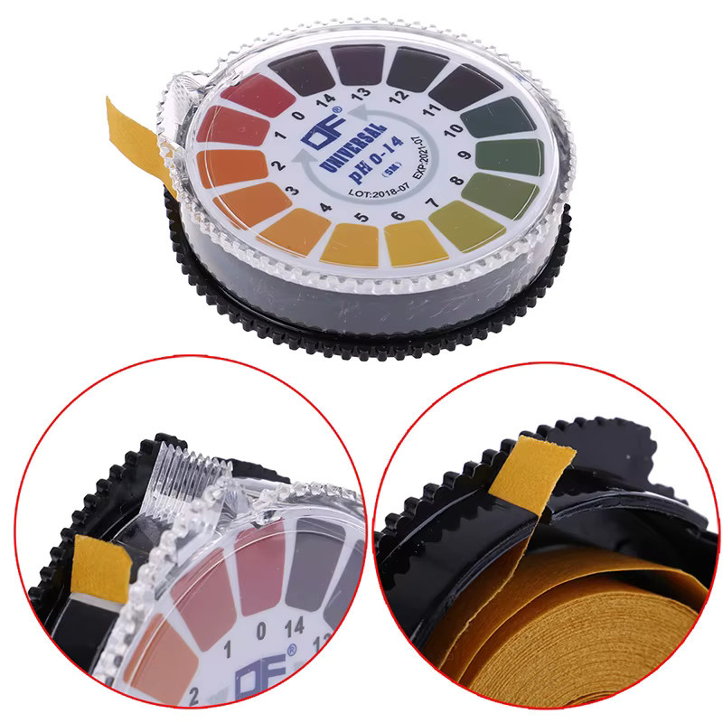 HELTC pH-Messgerät Lackmuspapier Rolle 5m für präzise pH-Wert-Messungen von Wasser, Urin, Speichel und Boden, Multicolor - Bild 4