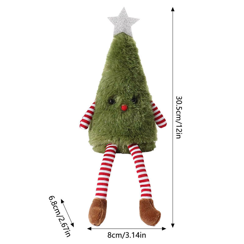 Skandinavische Weihnachtsgnom-Figur aus Textil in Weiß und Mehrfarbig zur Tischdekoration - Bild 3