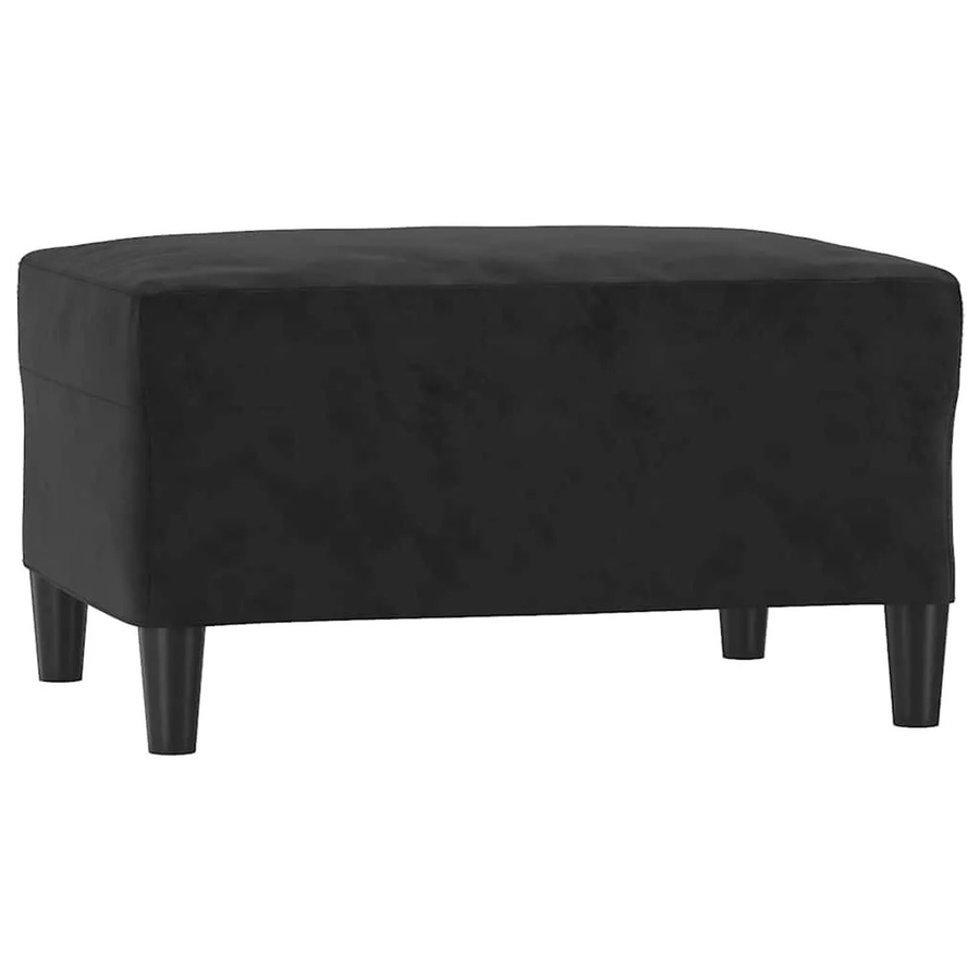 vidaXL Fußhocker aus Samt in Schwarz, B/T/H: 70 x 55 x 41 cm - Bild 2