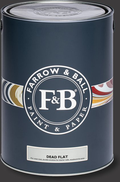 Farrow & Ball Dead Flat Wandfarbe Pitch Black 256, Schwarz, 0,75 l - Bild 1