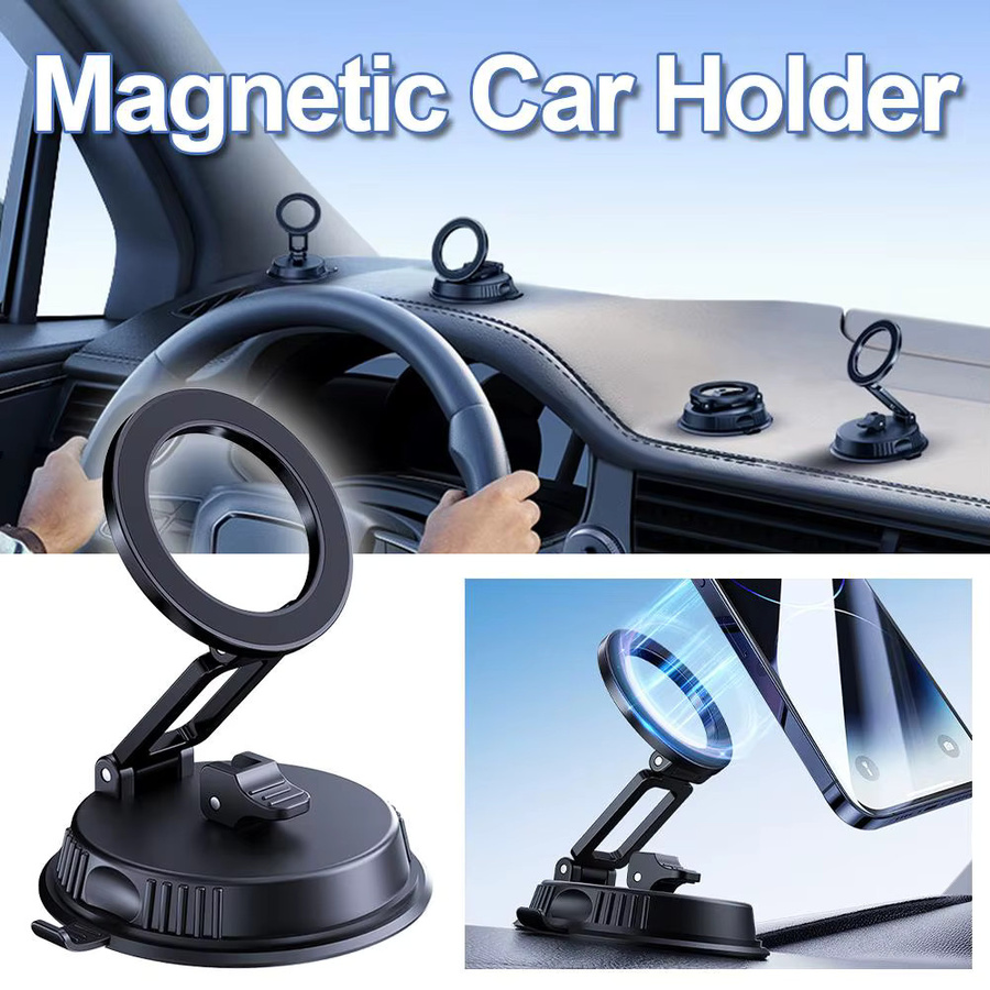 Magnetischer Handyhalter für das Auto mit Vakuum-Saugnapf in Schwarz - Bild 5