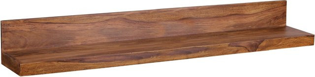 KADIMA DESIGN Wandregal Wood aus Massivholz Sheesham in Braun, Breite: 140 cm, Tiefe: 24 cm, Höhe: 17 cm - Bild 1