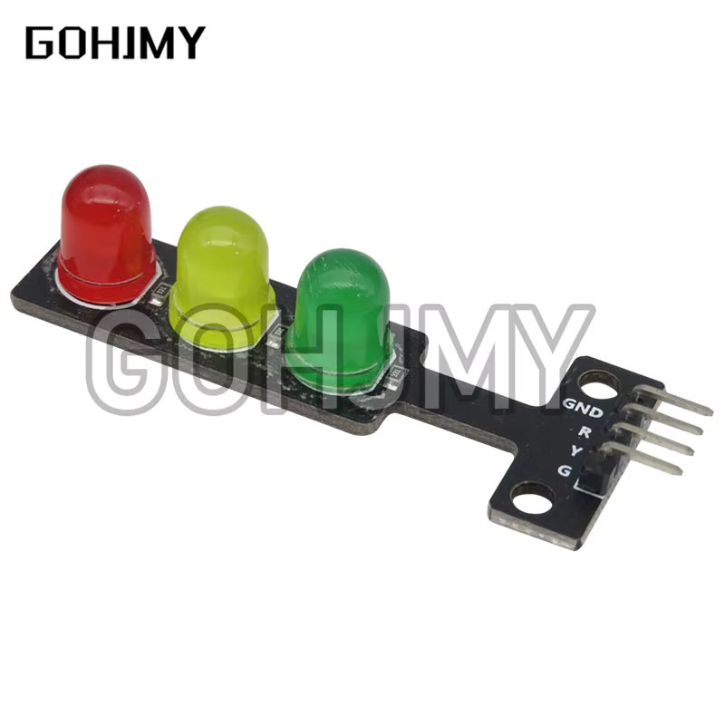 GOHJMY Mini 5V Ampel LED-Anzeigemodul mit Rot, Gelb und Grün für Arduino und Ampelsystemmodelle - Bild 2