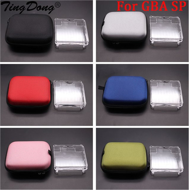 TingDong Schutzhülle für Game Boy Advance SP in Transparent, Harte Airfoam Tasche für Retro-Gaming - Bild 1