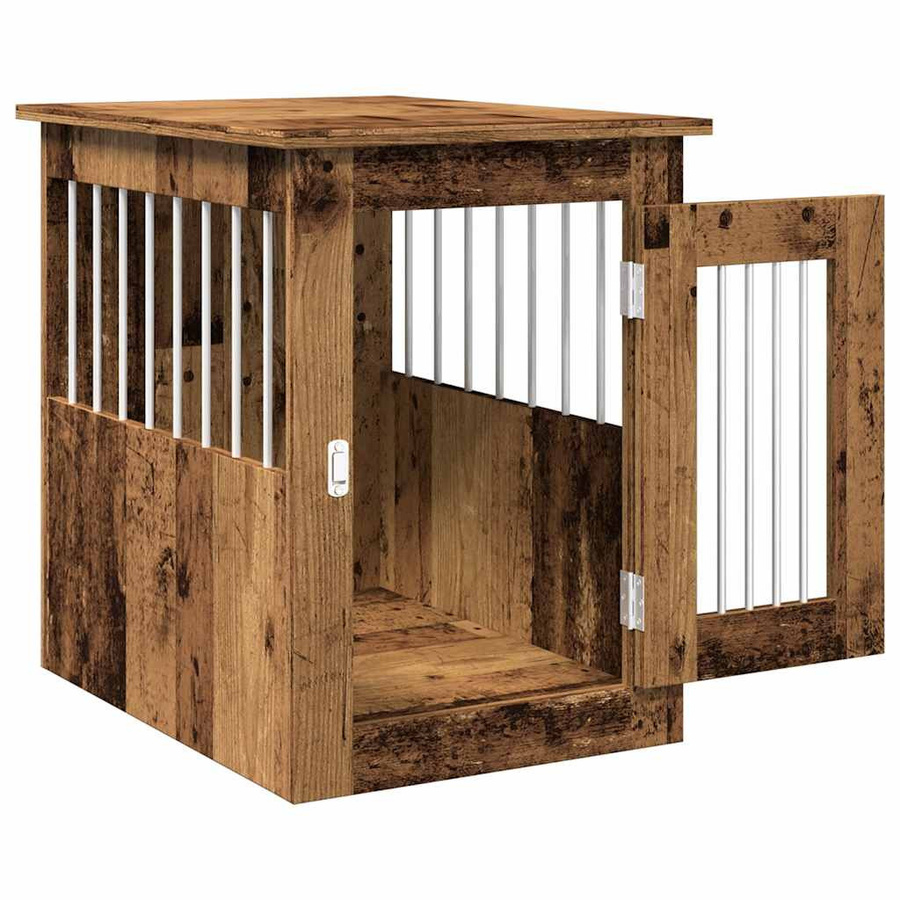 vidaXL Hundekäfig im Möbelstil in brauner Altholz-Optik, B/T/H: 45 x 62 x 59 cm - Bild 6