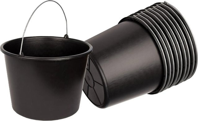 BigDean Baueimer 20l mit Henkel und Skala in Grau für Baustelle und Garten - Bild 1