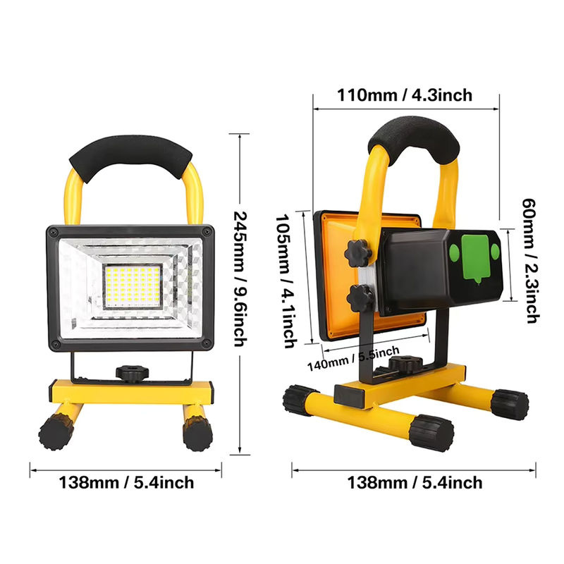 ESMARTER 30W LED Flutlicht ESMARTER tragbarer wasserdichter Suchscheinwerfer mit wiederaufladbarem Akku für Outdoor und Camping - Bild 3