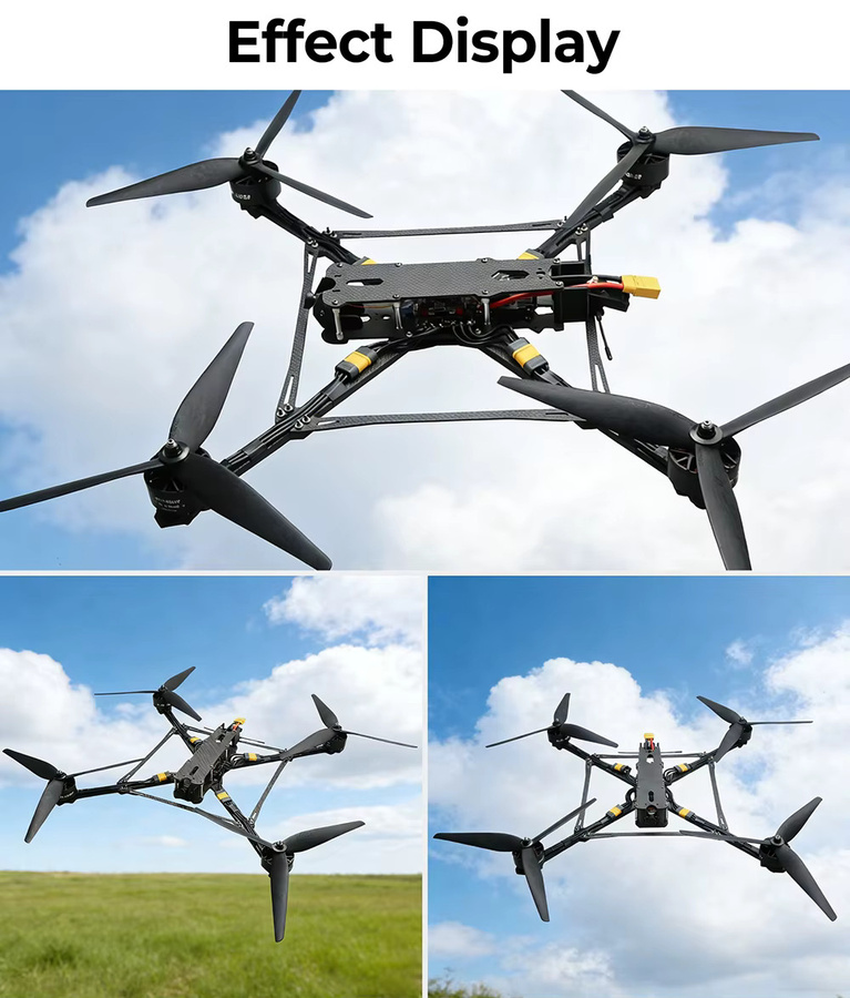 9imod MARK4 FPV Carbon-Faser-Rahmen V3 Pro Kit in Schwarz für Freestyle Quadcopter Drohnen - Bild 2