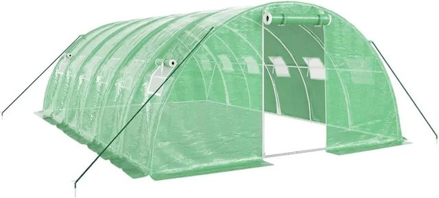 Furnicato Gewächshaus mit Stahlrahmen in Grün, Fläche: 24 m², B/T/H: 6 x 4 x 2 m - Bild 1