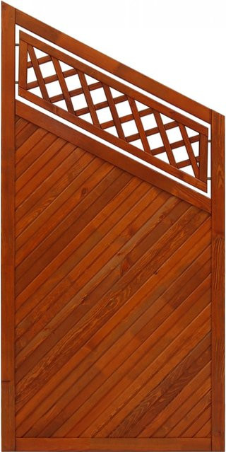 Sichtschutzzaun Toulon von Andrewex in Teak Braun, Höhe: 180 cm, Breite: 135 cm, Tiefe: 90 cm - Bild 1