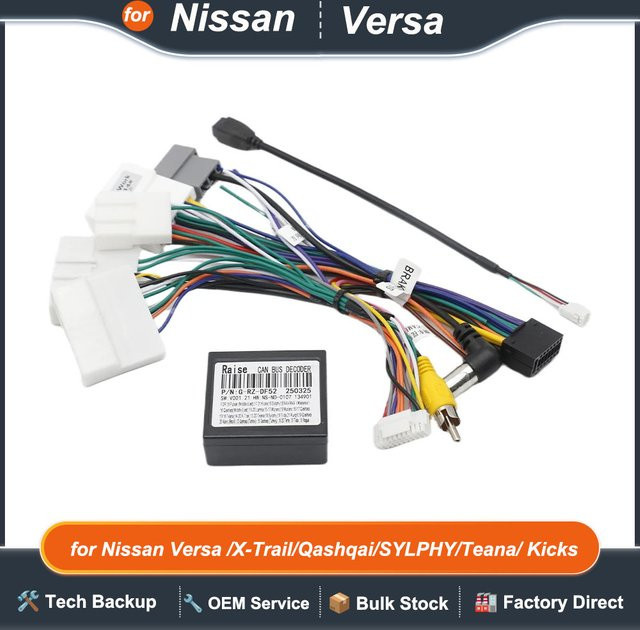 16-poliges Android-Systemradio mit Canbus Box RZ-DF02 und Kabelbaum für Nissan Versa, X-Trail, Qashqai, Sylphy, Teana und Kicks - Bild 1