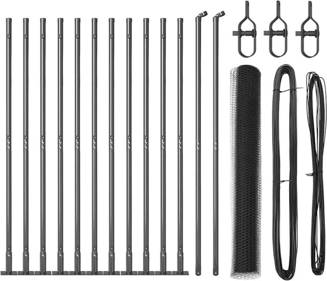 vidaXL Zaunpfosten aus Stahl in Grau, B/T/H: 2,5 x 2,5 x 100 cm - Bild 1