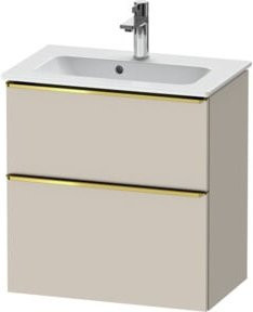 Duravit Waschtischunterschrank D-Neo Compact, beige, wandhängend, B: 61,0 cm, T: 37,2 cm, H: 62,5 cm - Bild 1
