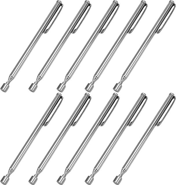 Hands DIY Teleskopischer magnetischer Magnetstift mit Taschenclip als ausziehbarer Pickup-Grabber aus Metall - Bild 1