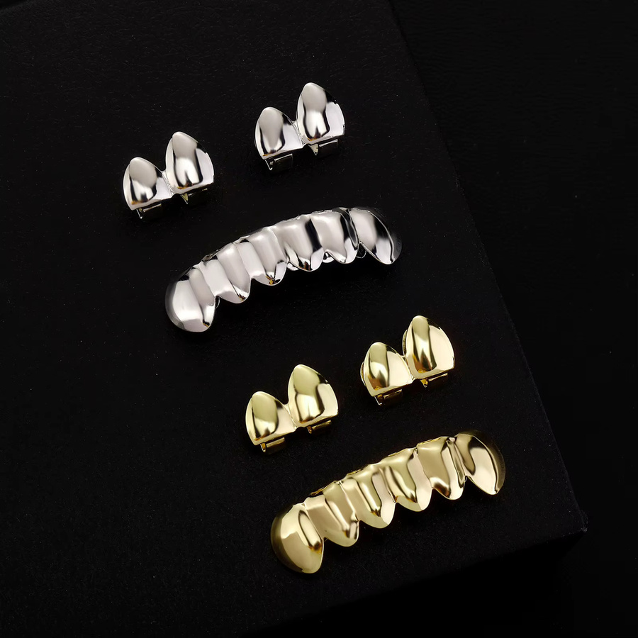 RACHELZ Grillz, Gold Silber Farbe, Bicolor, Unisex - Bild 4