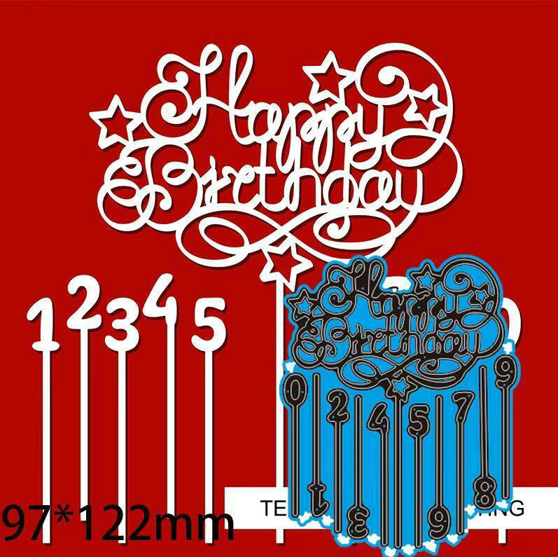 Metall-Stanzformen mit Zahlen und Buchstaben in Silber für DIY Scrapbooking und dekorative Prägungen - Bild 2