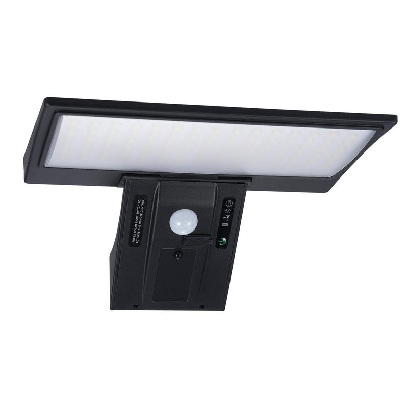 TOMTOP JMS Solar Wand Lampe mit 90 LEDs, PIR Bewegungsmelder und Dämmerungssensor, Schwarz, 6000K Kaltweiß - Bild 4