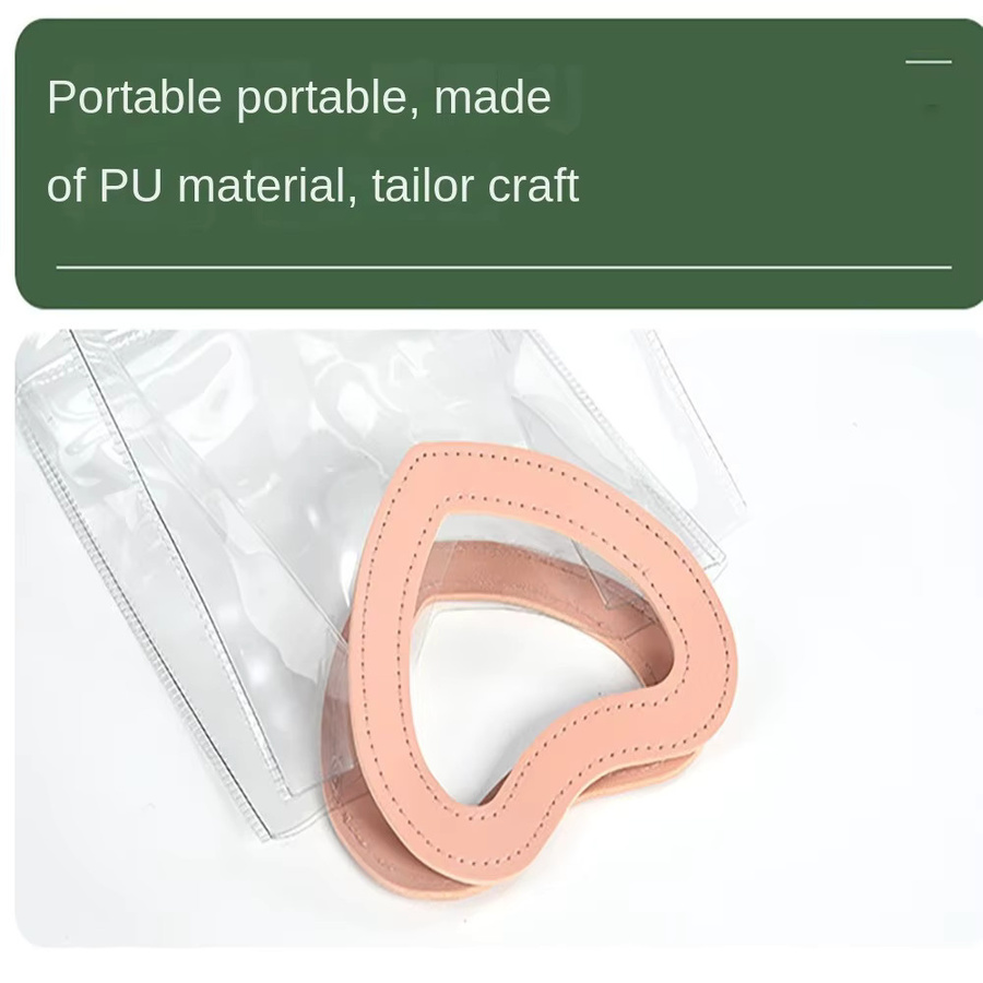 Transparente flexible Einkaufstasche aus PVC in Rot - Bild 2