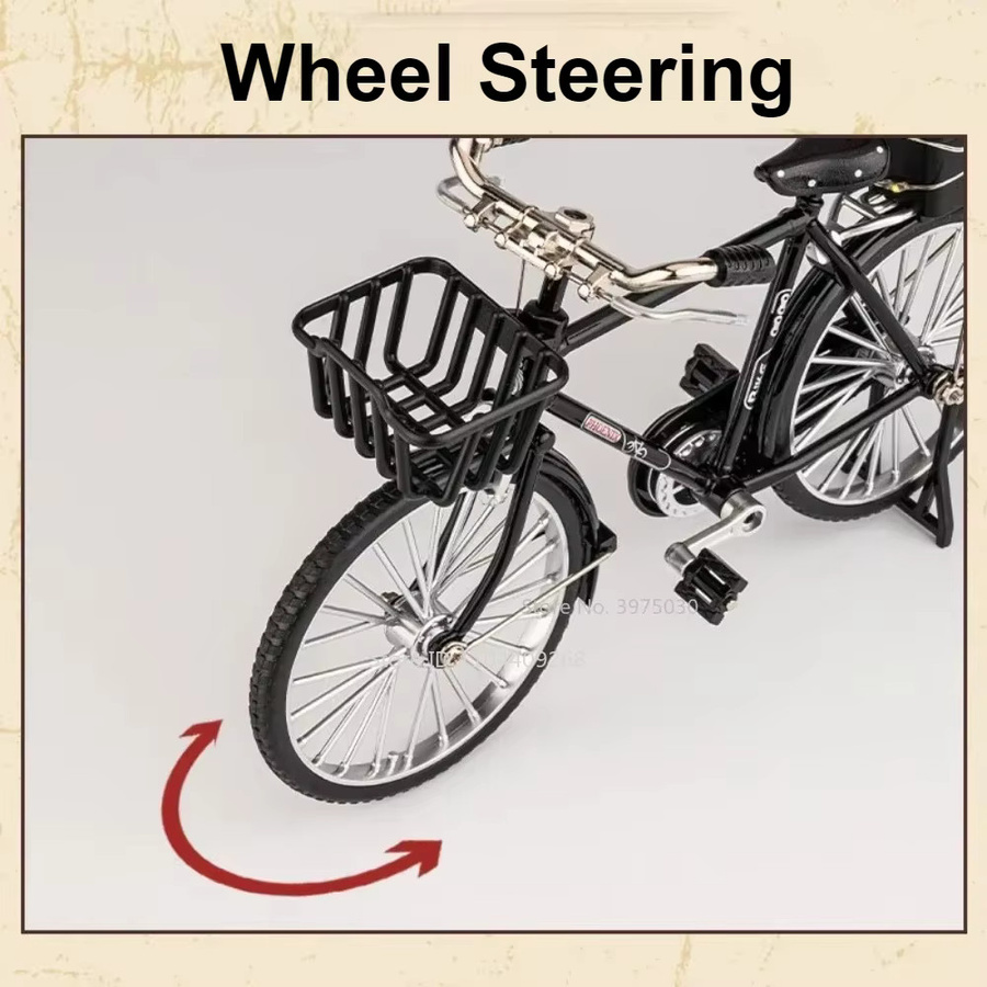 HAOCHI Grillwagen Mountainbike Modell, Spielzeugauto, 1:8, Metall, Schwarz - Bild 3