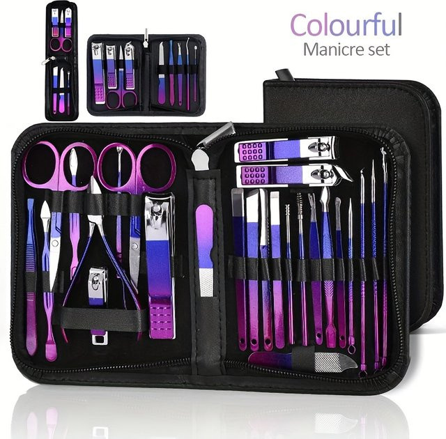 OLOEY Maniküre- und Pediküre-Set mit Edelstahl-Nagelknipser, Unisex - Bild 1