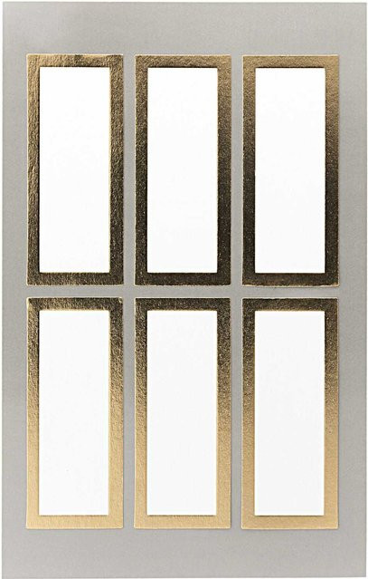 Rico Design Paper Poetry Office Sticker Etiketten mit goldenem Rahmen, Farbe: Weiß und Gold, B: 60 mm, H: 25 mm, 4 Bogen - Bild 1