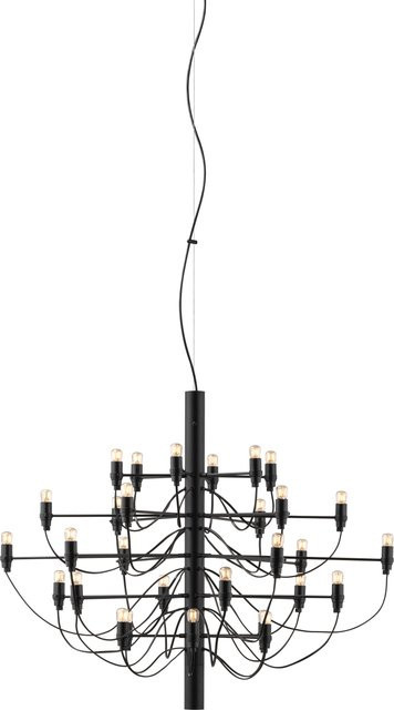 Flos 2097 30 Clear Bulbs Pendelleuchte in Schwarz mit transparenten Leuchtmitteln, höhenverstellbar und dimmbar - Bild 1