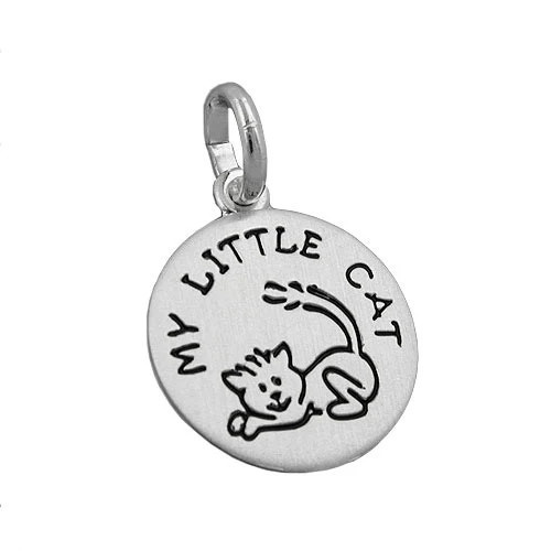 SIGO Anhänger Katze, schwarz, 925 Silber, Unisex - Bild 1