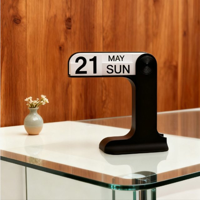 Nordic Ins Design Desktop Kalender Flip Schreibtischkalender als modernes Büro-Ornament in Schwarz oder Weiß - Bild 1