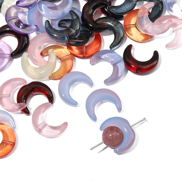 Beadia Charms, Kristallglas-Mond, Bunt, Unisex, 15 x 12 mm - Bild 1