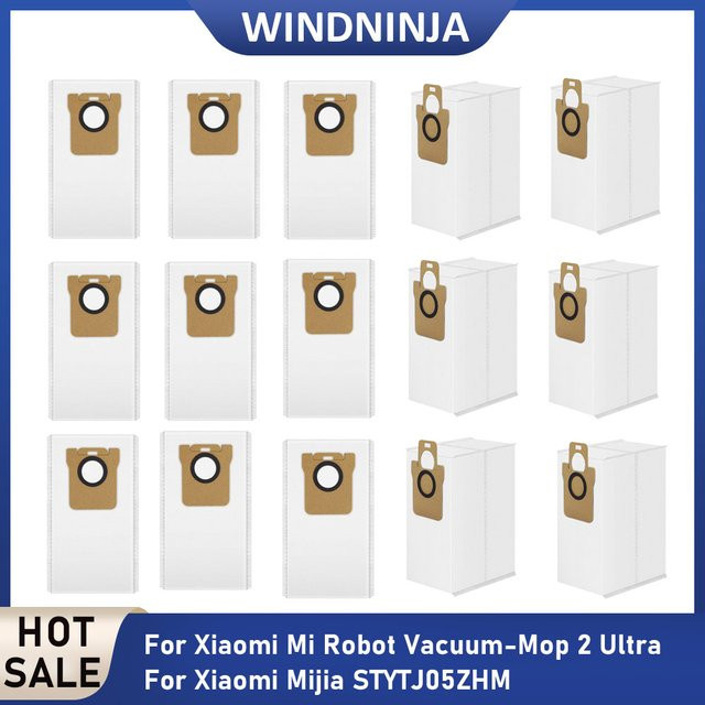 WINDNINJA Einweg-Staubbeutel Ersatzteile für Xiaomi Mi Robot Vacuum Mop 2 Ultra Mijia STYTJ05ZHM in Weiß - Bild 1