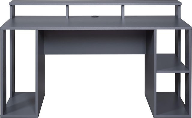 Inter Link Gaming Schreibtisch Match Point in Anthrazit, B/T/H: 160 x 91 x 76,5 cm - Bild 1