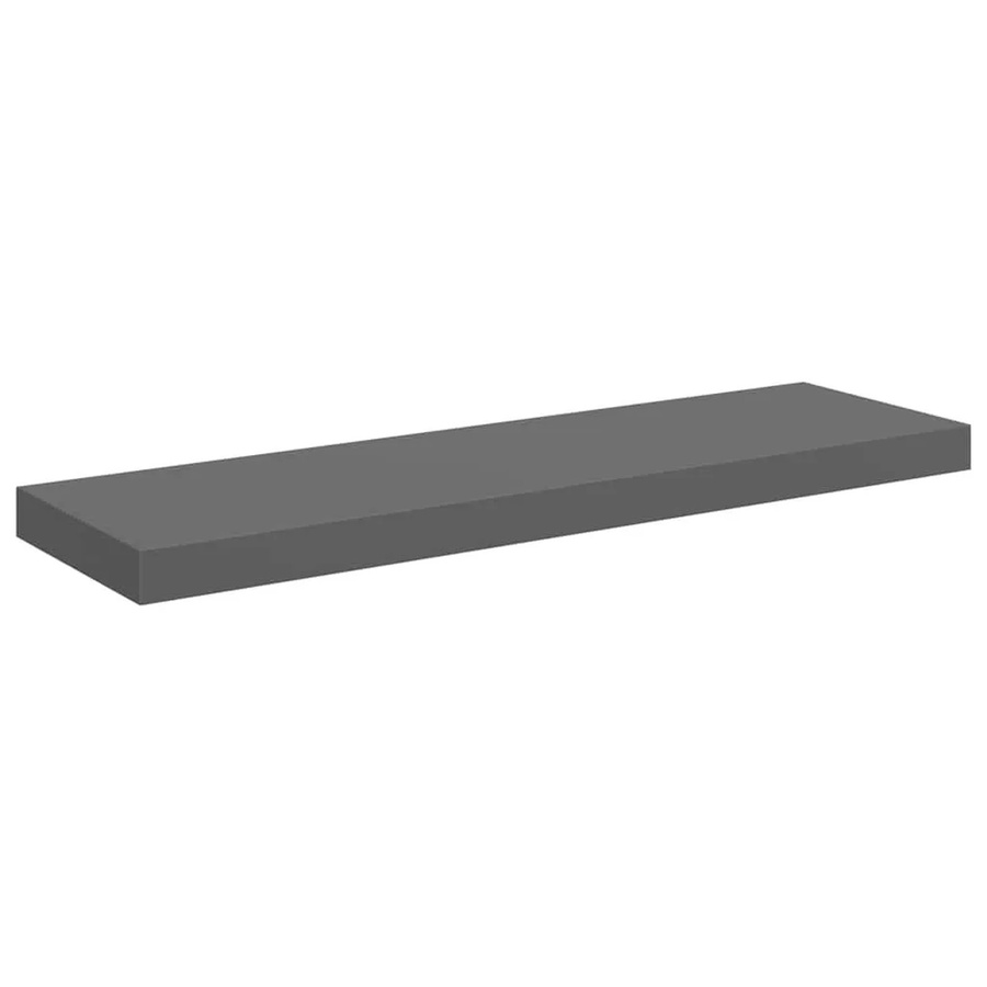 vidaXL Schweberegal in Grau Hochglanz, B/T/H: 80 x 23,5 x 3,8 cm - Bild 2