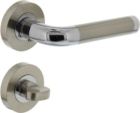 Intersteel Türdrücker Agatha WC-Drücker aus Zamak in Chrom/Silber, B: 5,2 cm, T: 1,07 cm, Stift: 8 mm - Bild 1