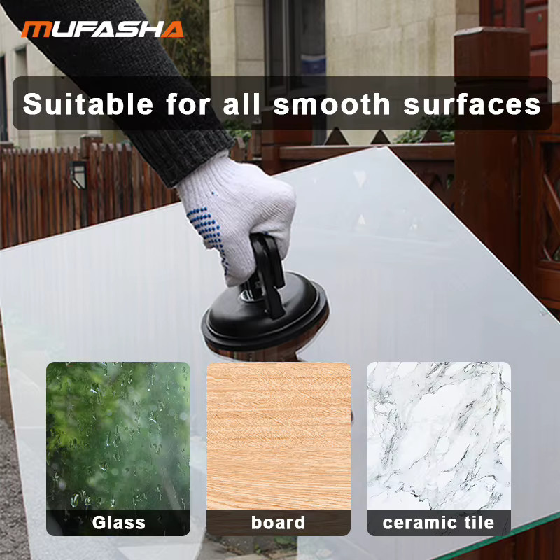 MUFASHA Vakuumheber aus Aluminiumlegierung in Schwarz für Glas und Fliesen mit 20–75 kg Tragkraft - Bild 4