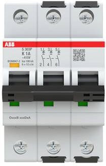 ABB S303P-K1 Leitungsschutzschalter 1A 415V weiß - Bild 1